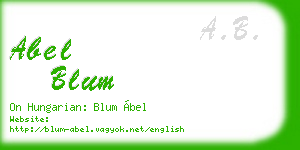 abel blum business card